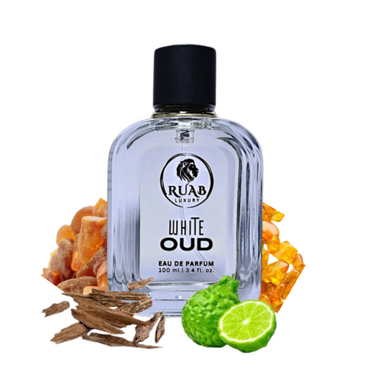 White Oud Perfume | Luxury Unisex Fragrance | Long Lasting | Premium Oud & Amber Notes | 100ml – RUAB LUXURY