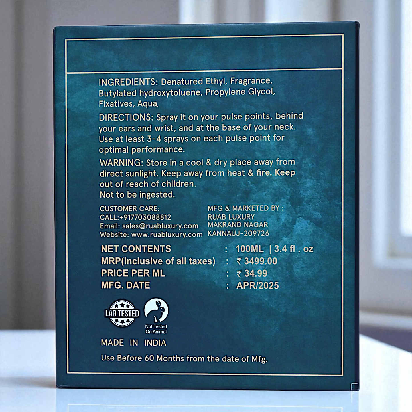 Leather Musk | Eau De Parfum – 100 ml | Premium Long Lasting Unisex Perfume