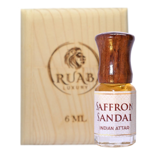 Saffron Sandal Attar | Handcrafted in Kannauj | Natural Indian Attar