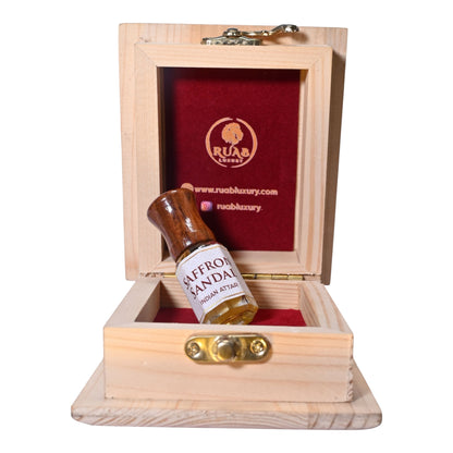Saffron Sandal Attar | Handcrafted in Kannauj | Natural Indian Attar