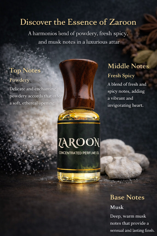 Zaroon Attar | Handcrafted in Kannauj | Natural Indian Attar