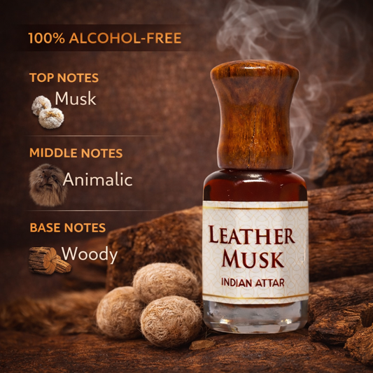 Leather Musk Attar | Handcrafted in Kannauj | Natural Indian Attar